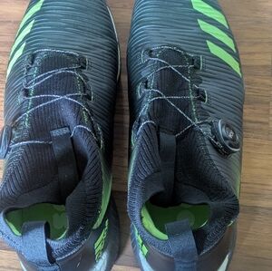 adidas Black and Neon Green Athletic Shoes